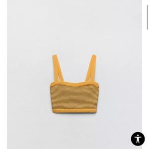 Orange Knit Crop Top